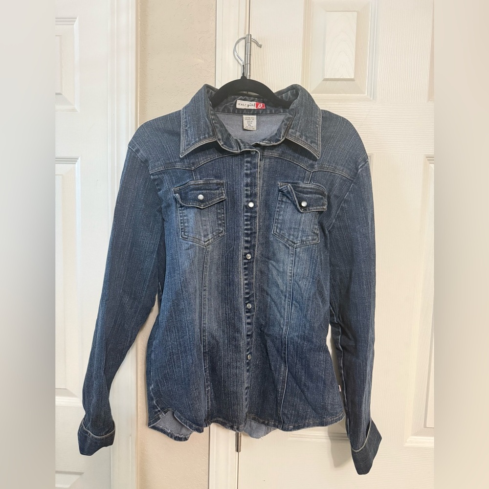 4/$15 Girl’s Kali Girl Dark Blue Denim Shirt Jacket